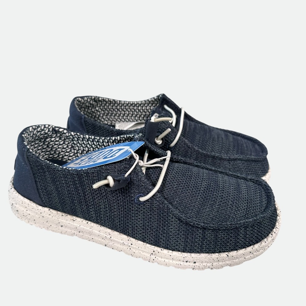 New Hey Dude Wendy Loafers Women Size 6/7 Navyโ Blue Mismatched Right 7 Left 6
